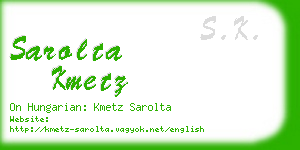 sarolta kmetz business card